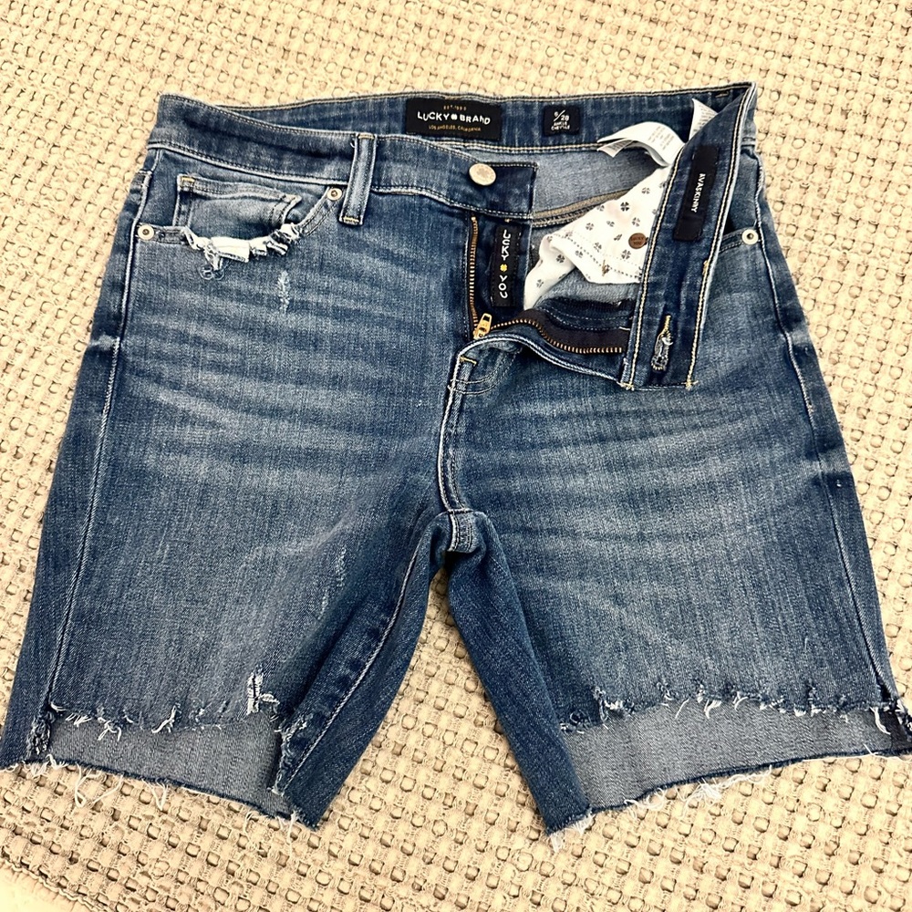 Lucky Brand Frayed Jean Shorts